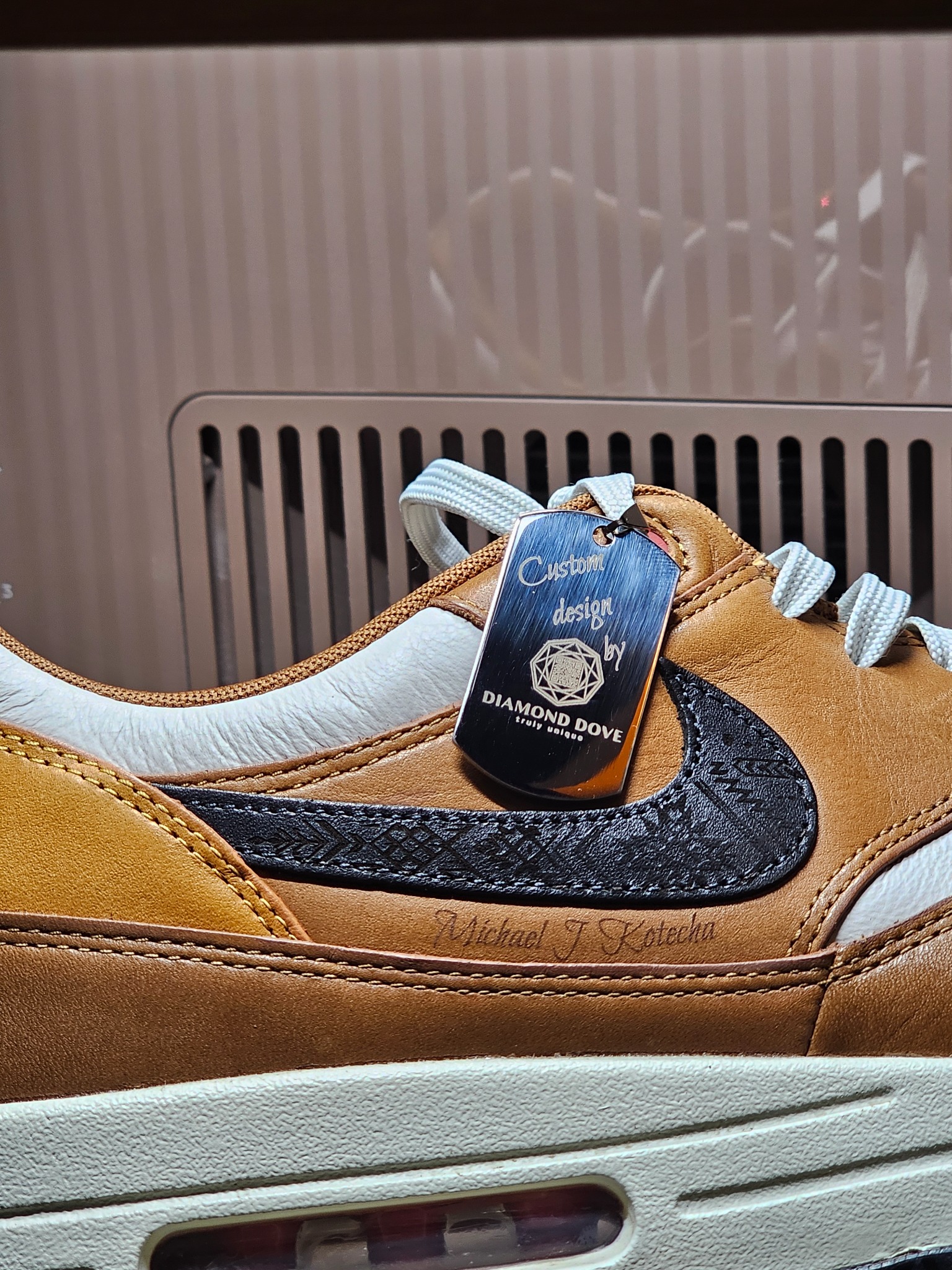 Custom sneaker engraving